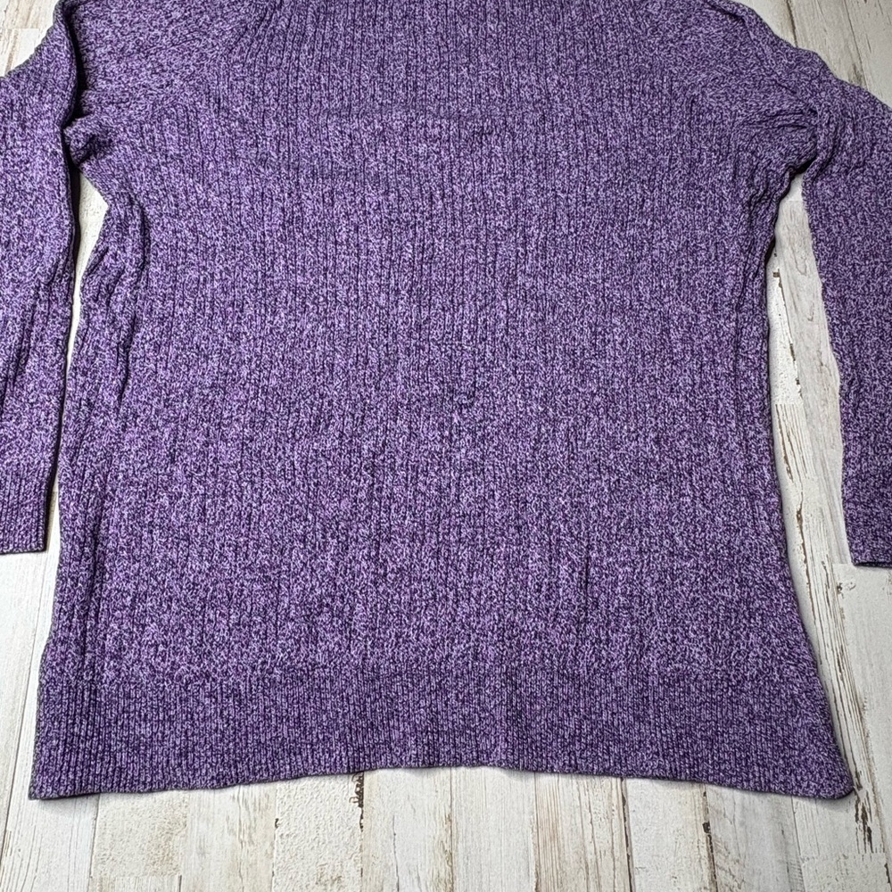 Kim Rogers Cable Crew Sweater Women’s Plus Sz 1X Purple Marbled Classic NWT - Picture 10 of 14